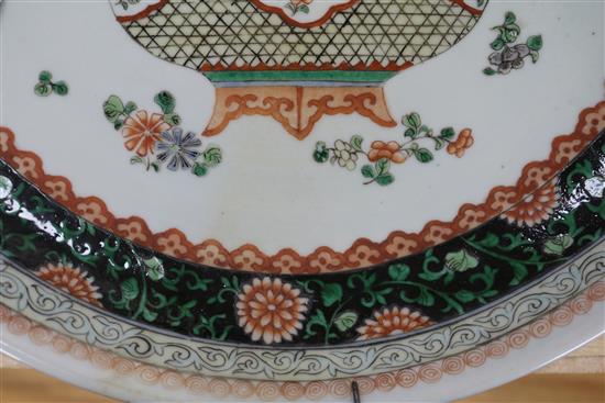 A 19th century Chinese famille verte charger / bowl Diameter 40cm